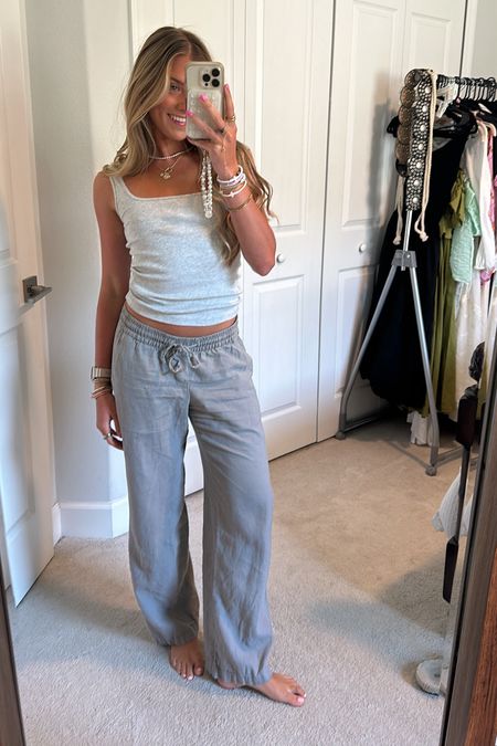 Abercrombie tank top. Old navy linen pants from last season. Linked this years pair. #outfit #fashion #style #ootd #ootn #outfitoftheday #fashionstyle  #outfitinspiration #outfitinspo #tryon #tryonhaul#lookbook #outfitideas #currentlywearing #styleinspo #outfitinspiration outfit, outfit of the day, outfit inspo, outfit ideas, styling, try on, fashion, affordable fashion. 

#LTKFindsUnder50 #LTKStyleTip #LTKSeasonal