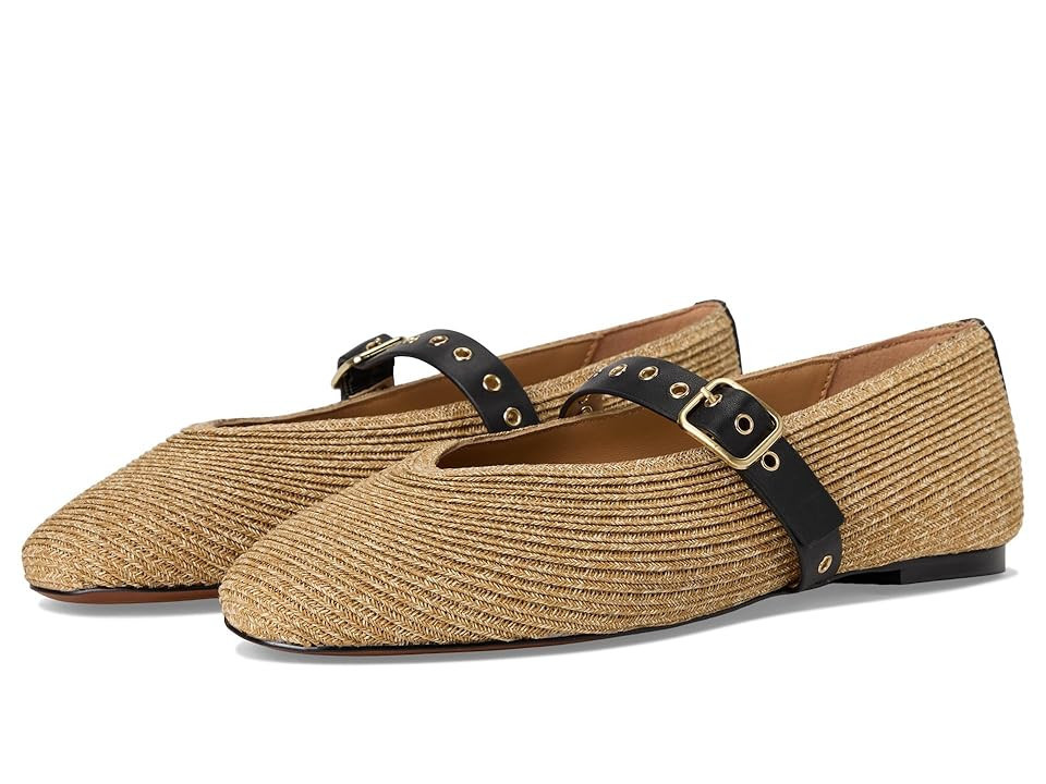 Madewell The Remy Mary Jane Flat in Straw Women's Flat Shoes Natural Multi: 8.5 M | Zappos.com