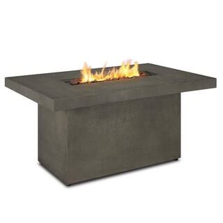 Ventura 50 in. x 24 in. Rectangle MGO Propane Fire Pit in Glacier Gray with Natural Gas Conversio... | The Home Depot