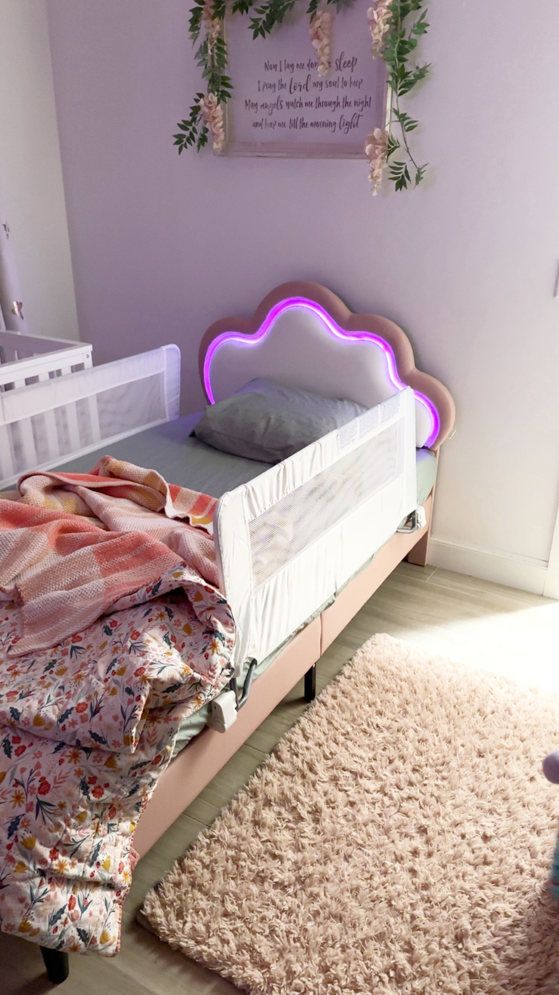 Toddler girls big girl bedroom 🌸 #toddler #toddlerbeds #LEDbeds #childhood 

#LTKhome #LTKfindsunder100 #LTKkids
