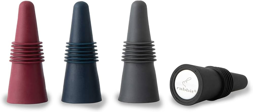 Rabbit W6121 Bottle Stoppers, Set of 4, Multicolor | Amazon (US)