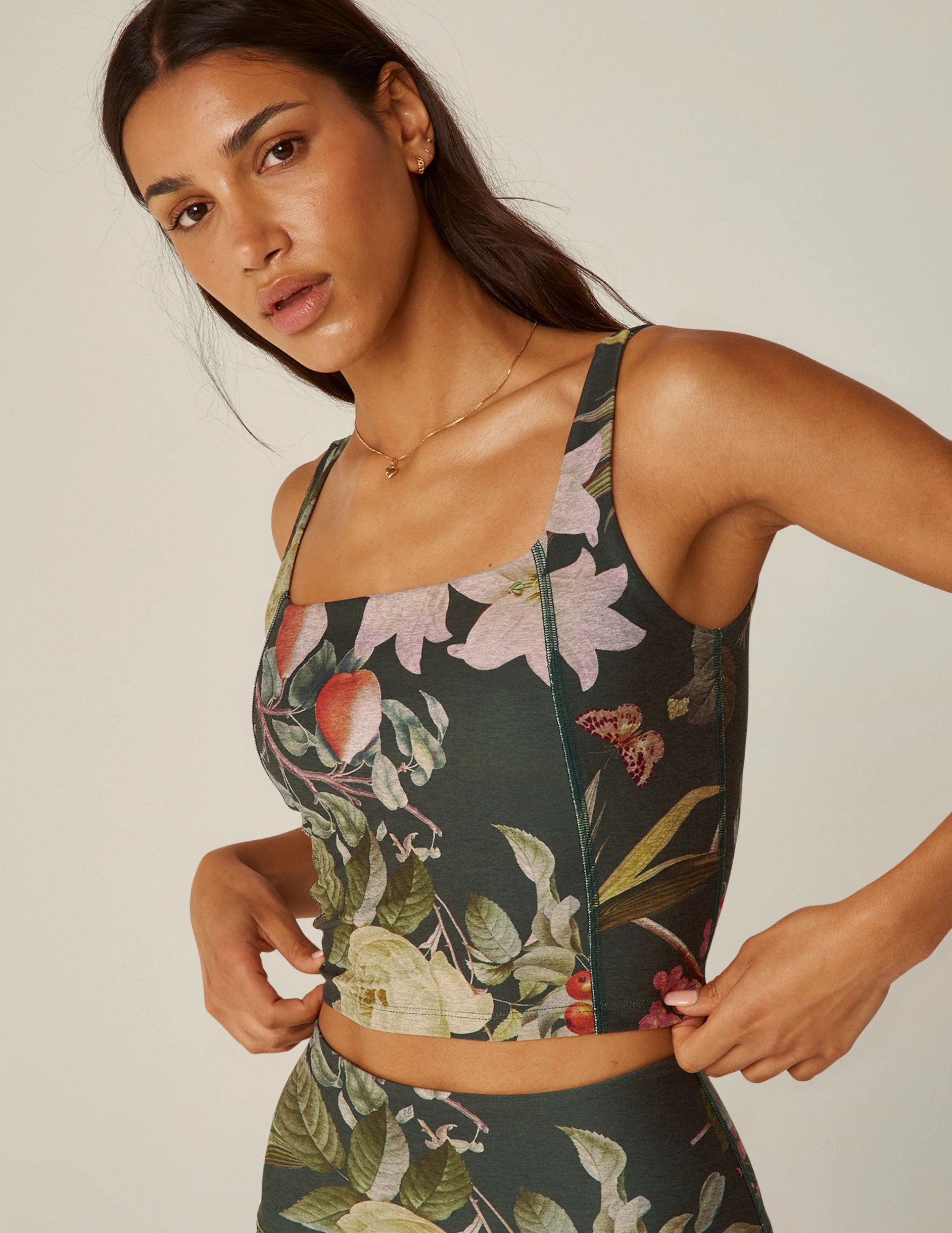Botanical Garden Softmark Impress Cropped Tank | Beyond Yoga | Beyond Yoga