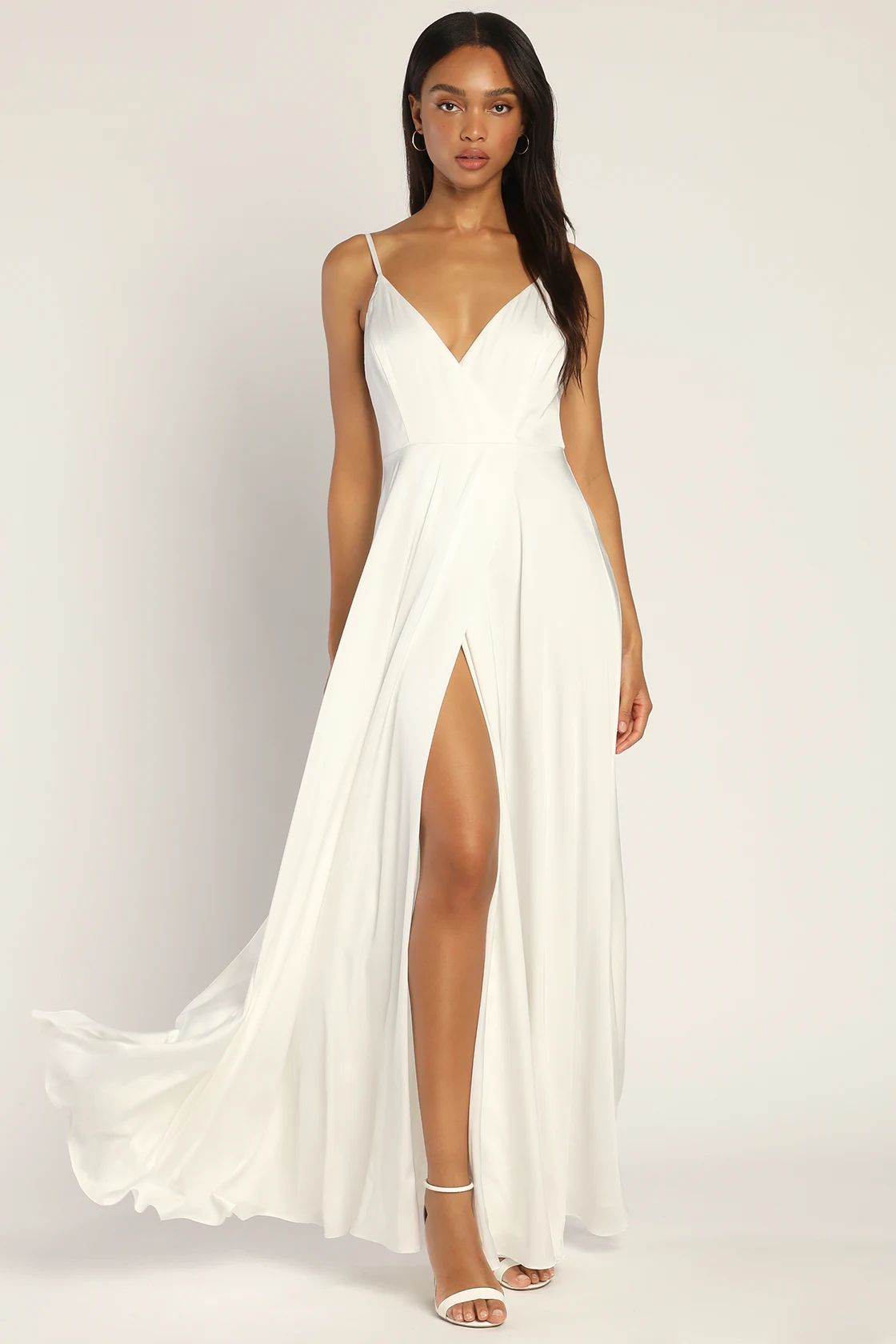 Ode To Love White Satin Maxi Dress | Lulus