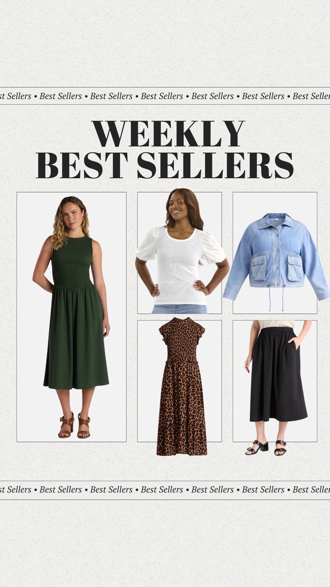 These Walmart items were the best sellers of the week! The Jean jacket is a must-have and would look great over the green dress. The white top and black maxi skirt would make a great teacher look! Add a belt around the waist to bring the outfit together! The cheetah dress is a perfect dinner date outfit with a pair of black heels! 

#LTKSeasonal #LTKFindsUnder100 #LTKStyleTip