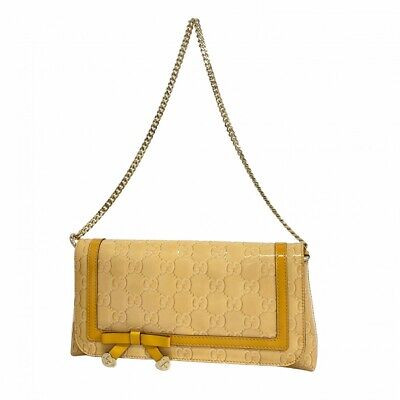 Bolso de Hombro Gucci Broadway 257611 Esmalte Beige 250404N | eBay US