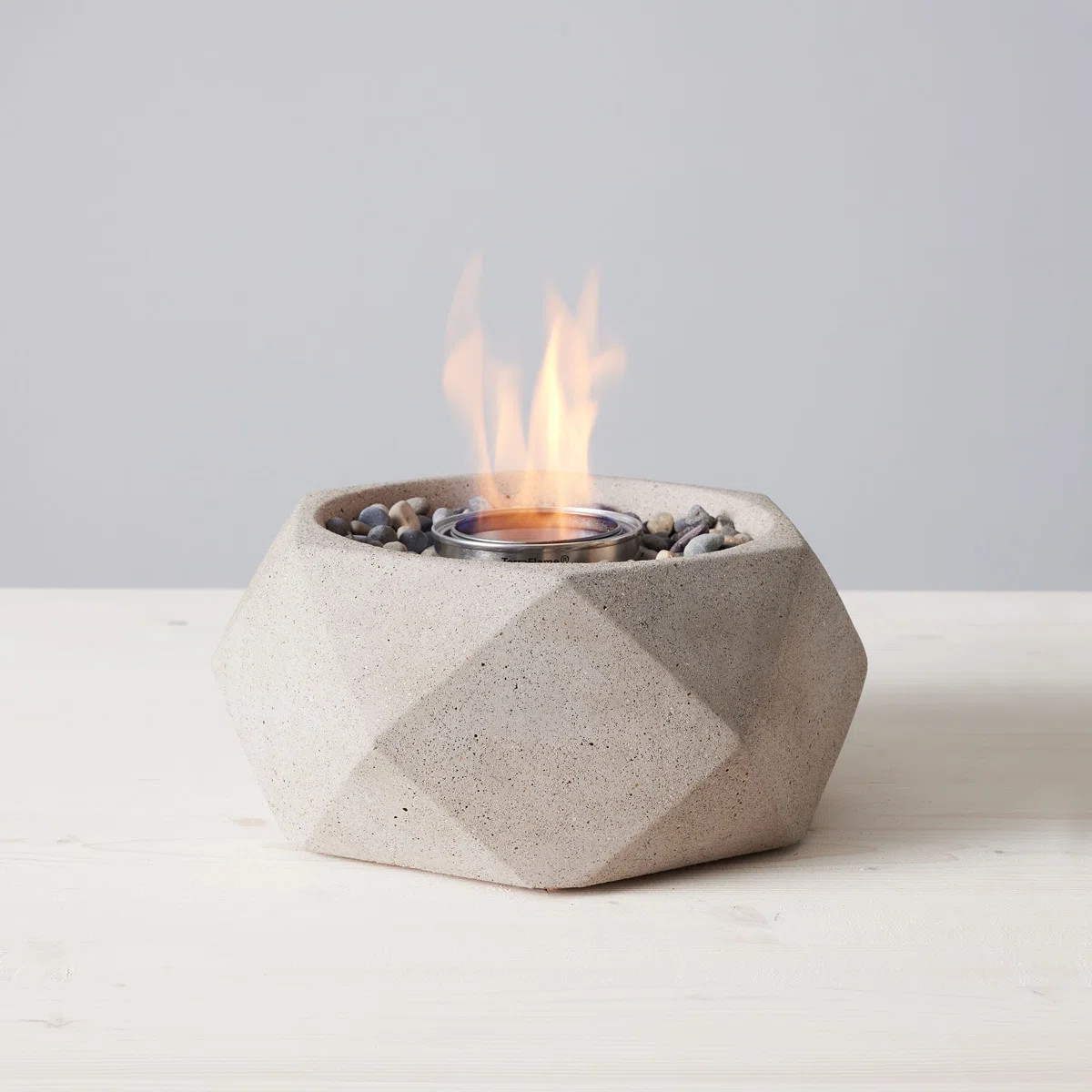 TerraFlame Geo Concrete Table Top Gel Fuel Fire Bowl - Indoor and Outdoor Use | Wayfair North America