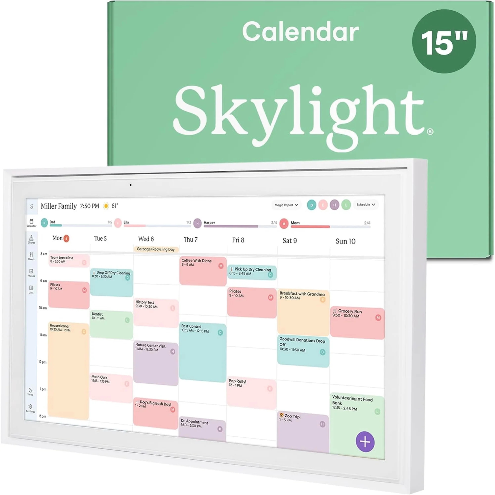 Skylight Calendar 15-inch Touchscreen Digital Calendar, All-in-One Family Organizer and Chore Cha... | Walmart (US)