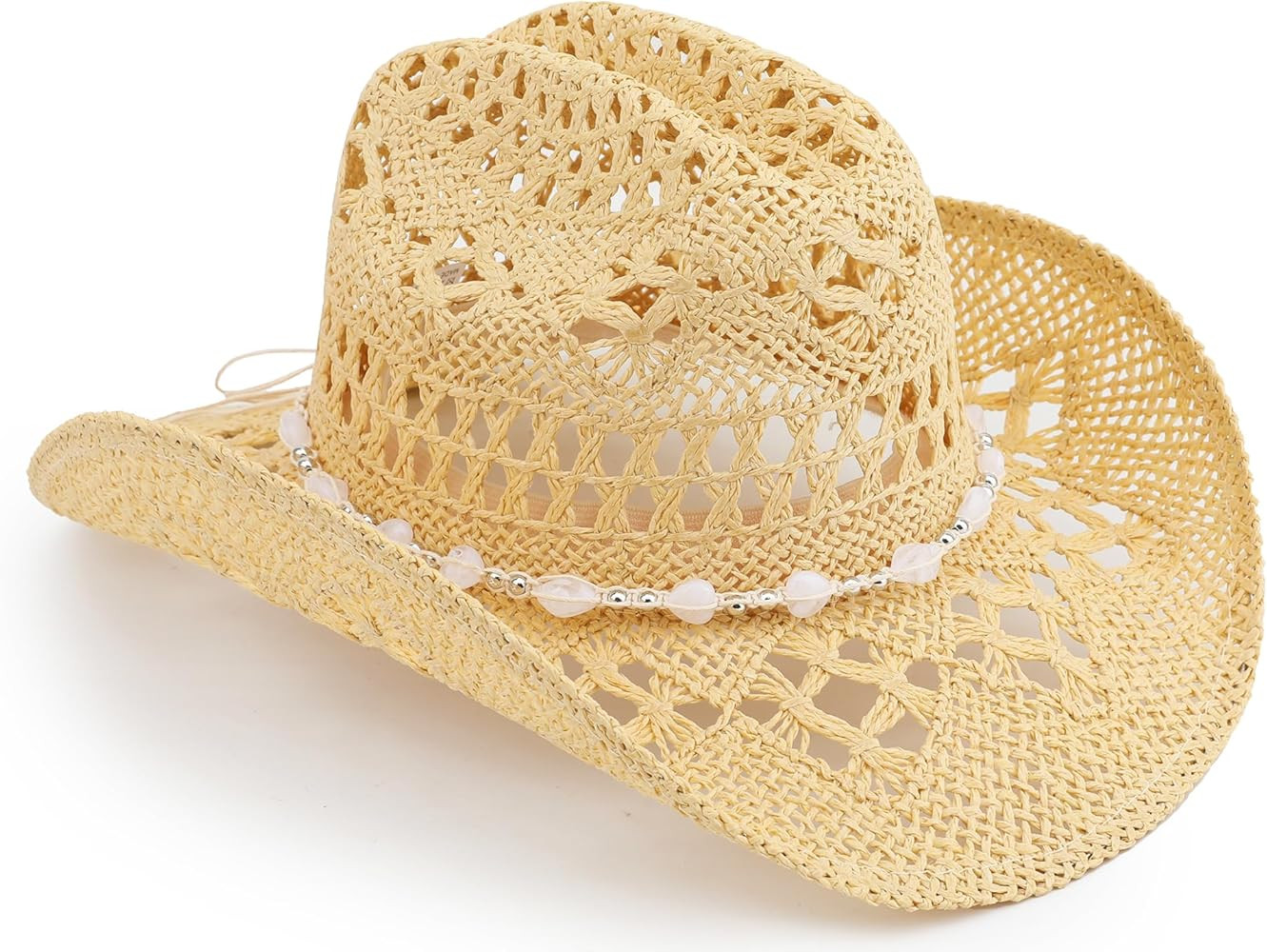 Pro Celia Straw Cowboy Hat for Women and Men, Western Cattleman Style, Wide Shapeable Brim | Amazon (US)