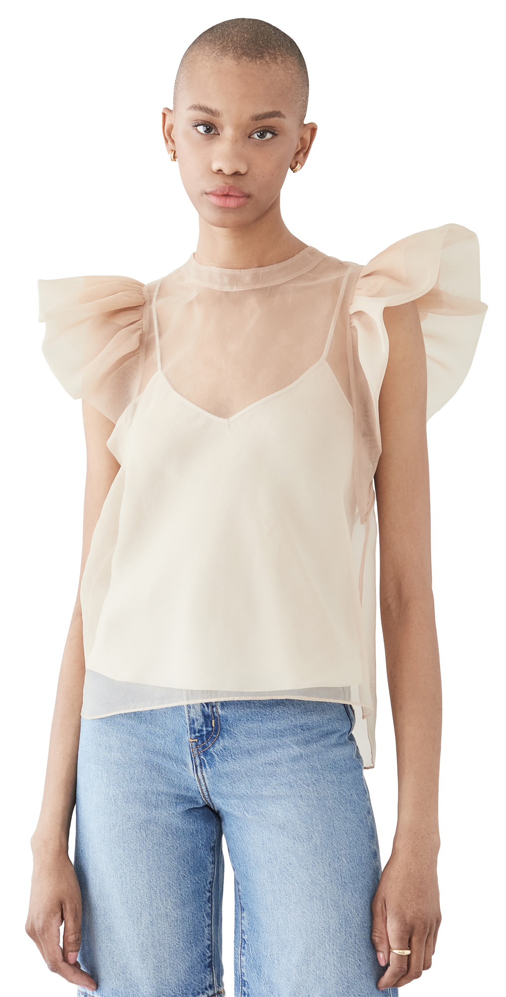 Jonathan Simkhai Corina Recycled Organza Top | Shopbop