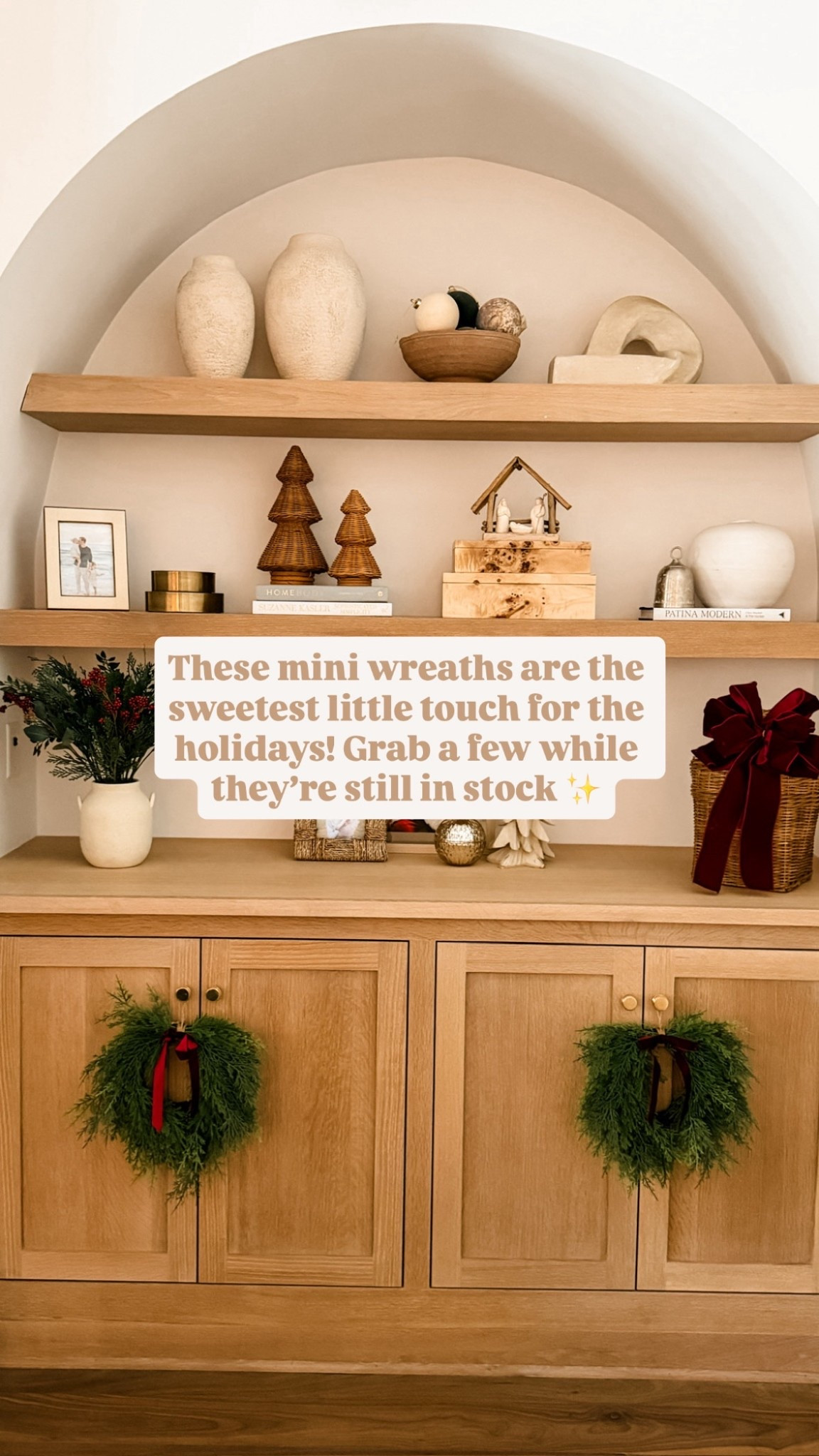 These mini wreaths are from last year, so they don’t have the exact same ones! But, I linked the ones they have this year! These are so cute to put on cabinets, mirrors, windows, etc!

Loverly Grey, mini wreaths, Christmas decor, Target

#LTKHoliday #LTKHome