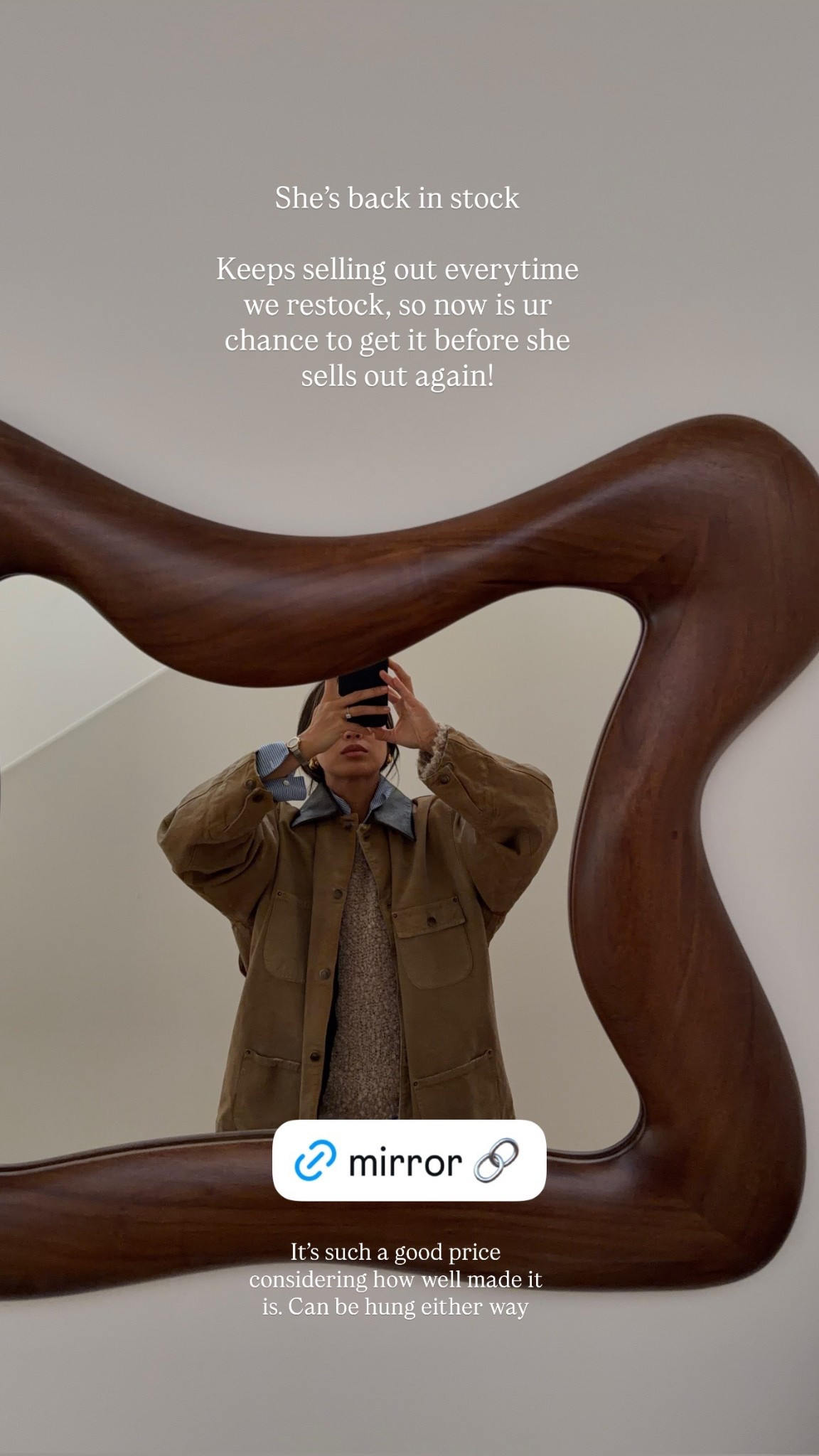 My mirror is back in stock! Such a great price for the quality and so beautiful hanging in my home 💌

#LTKHome