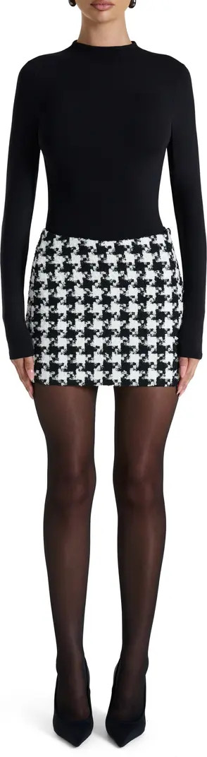 Houndstooth Check Tweed Miniskirt | Nordstrom