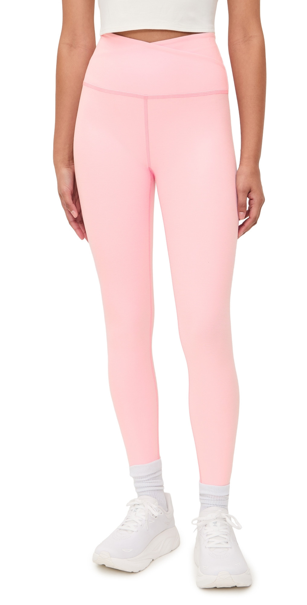 Beyond Yoga Spacedye At Your Leisure High Waisted Midi Ankle Leggings Frosty Pink Heather M | Shopbop