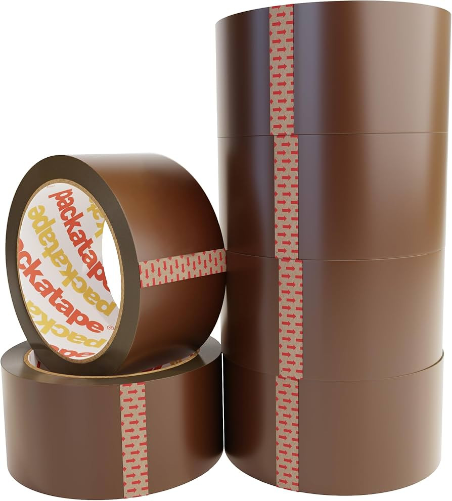 Packatape - 6 Rolls Per Pack 48MM x 66M Brown Packaging Tape for Parcels and Boxes. This 6 rolls ... | Amazon (UK)