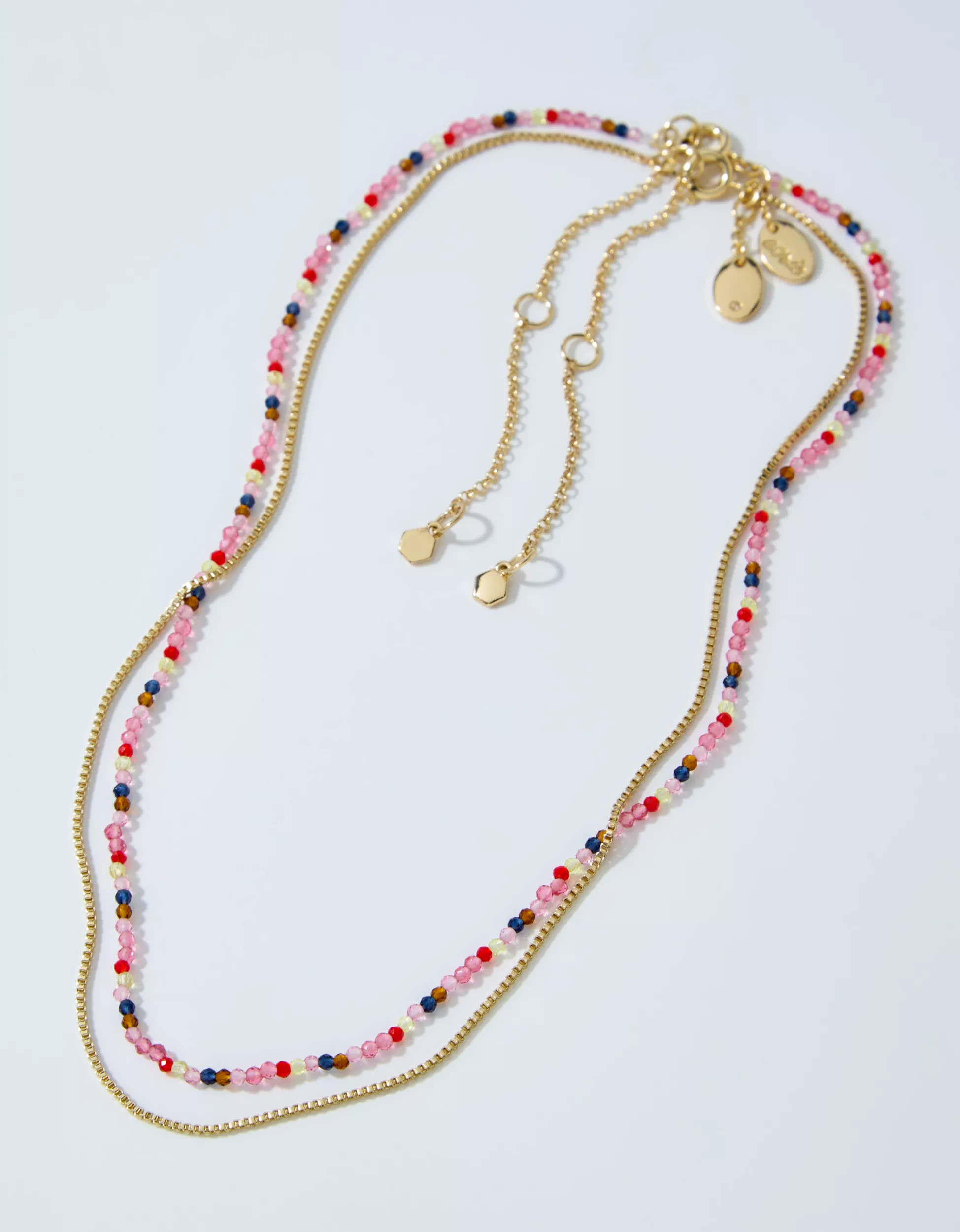 Aerie Multi Faceted Bead Necklace Pack | American Eagle Outfitters (US & CA)