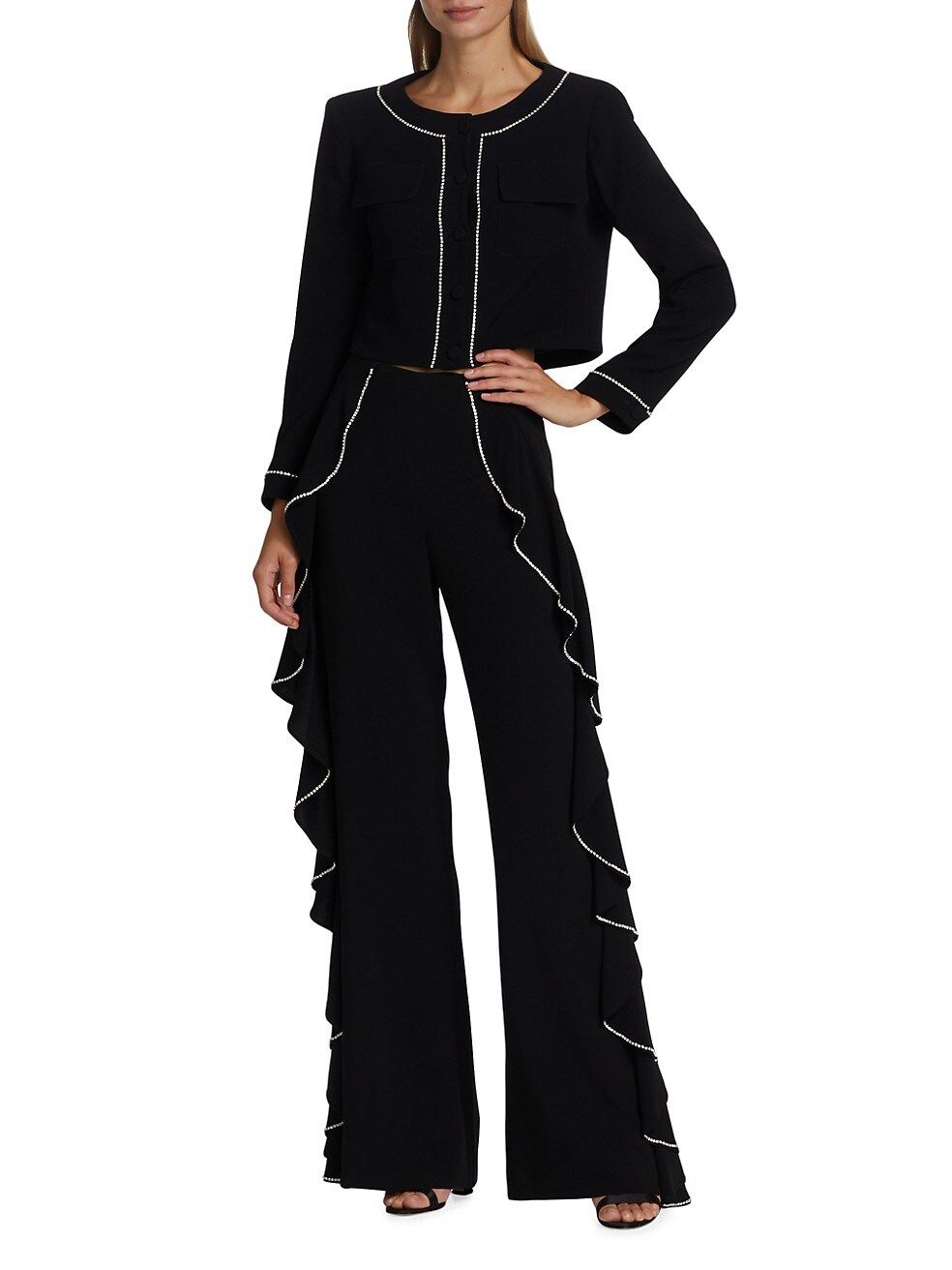 Rina Crystal Cropped Jacket | Saks Fifth Avenue