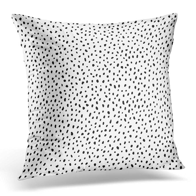VANMI Throw Pillow Cover Spot Polka Dot Simple Structure Abstract with Many Scattered Pieces Black a | Amazon (US)