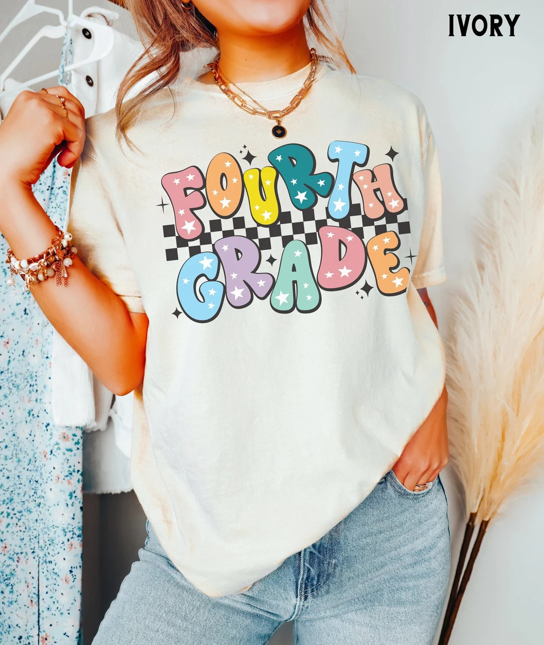 Retro Fourth Grade Shirt, Comfort Colors®, Fourth Grade Teacher Shirt, 4th Grade Team Group Shir... | Etsy (US)