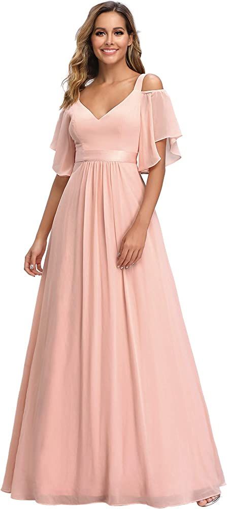 Ever-Pretty Women's A-Line Cold Shoulder Bridesmaid Dress Evening Gowns 7871 | Amazon (US)