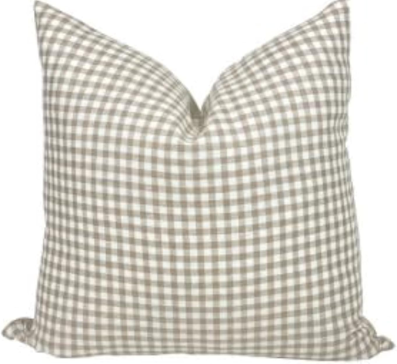 Pillow Cover Linen Lightweight 22 x 22 in Double Sided Block Print with Zipper Easy Removal Home ... | Amazon (US)