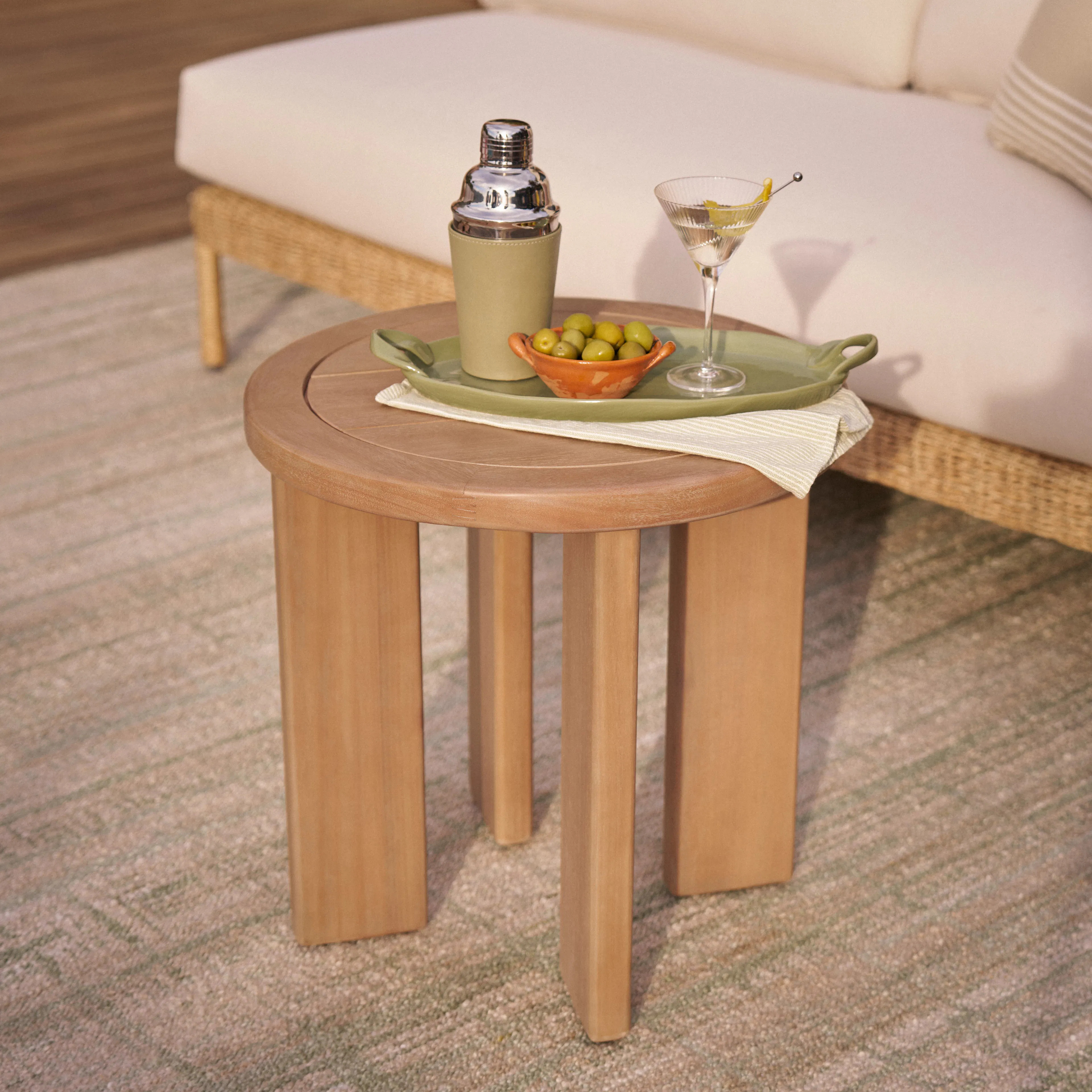 Daphne Outdoor Side Table - Cloud Eucalyptus | Article