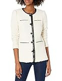 Rebecca Taylor Women's Tweed Jacket, Cream, One Size | Amazon (US)