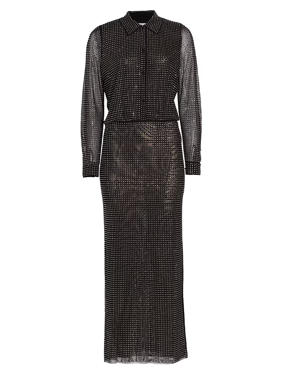 Crystal-Embellished Maxi Shirtdress | Saks Fifth Avenue