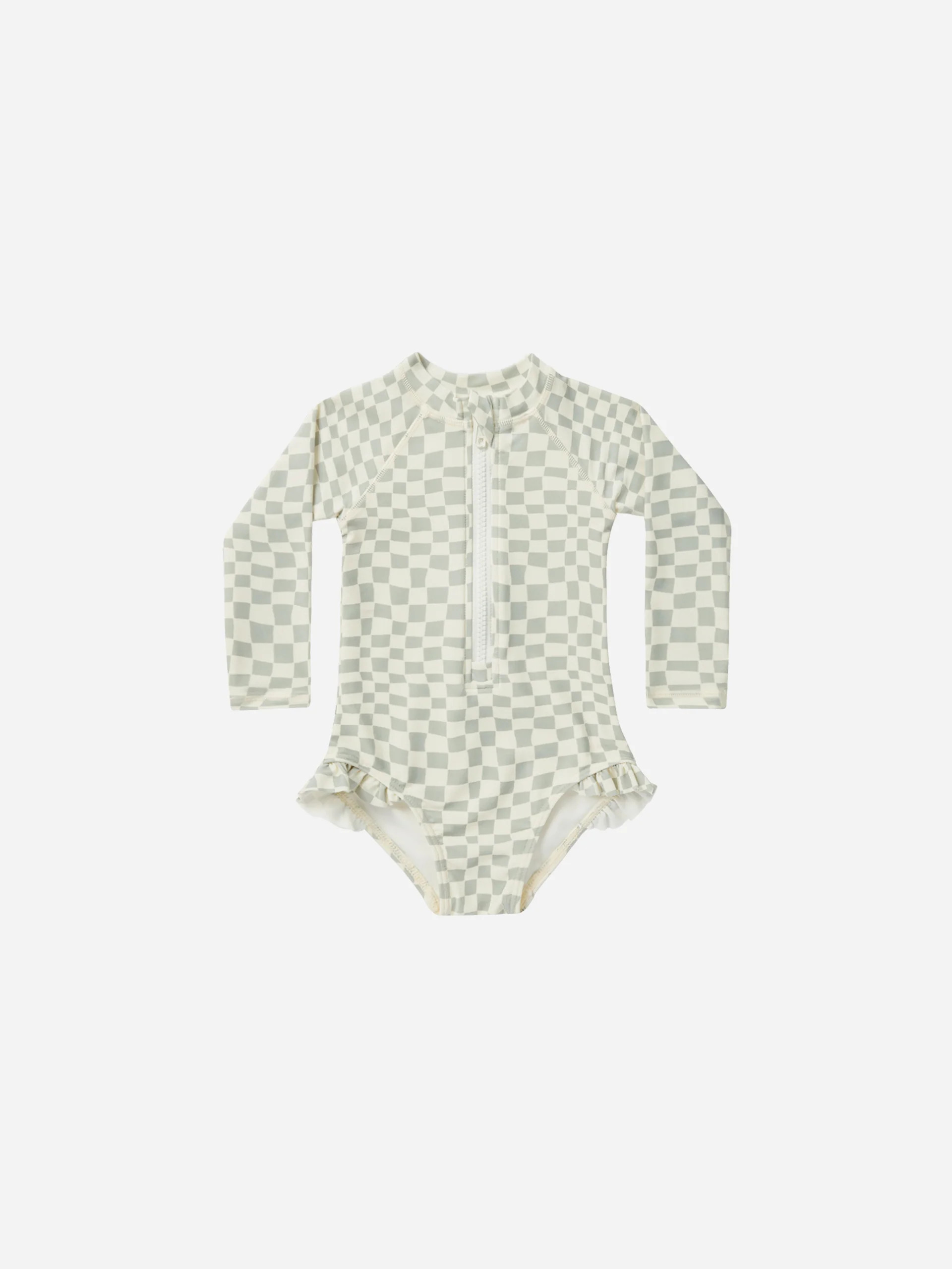 Rash Guard One-Piece || Seafoam Check | Rylee + Cru