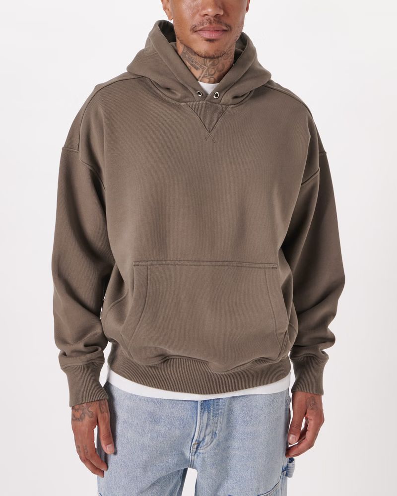 Essential Premium Heavyweight Popover Hoodie | Abercrombie & Fitch (US)