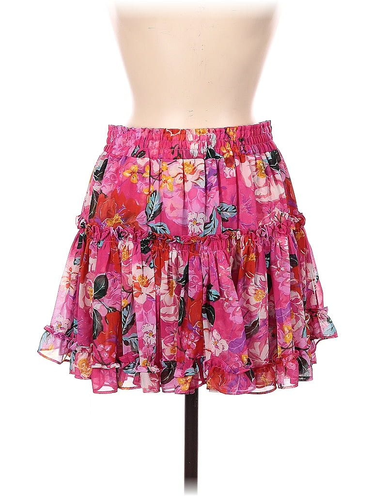 MISA Los Angeles 100% Polyester Floral Multi Color Pink Casual Skirt Size M - 79% off | thredUP