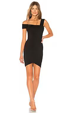 superdown Fallon Asymmetrical Mini Dress in Black from Revolve.com | Revolve Clothing (Global)