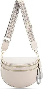 Leather Crossbody Bag Bum Bag for Women Large Sling Bag Cross Body Purse Shoulder Handbag Fanny P... | Amazon (US)
