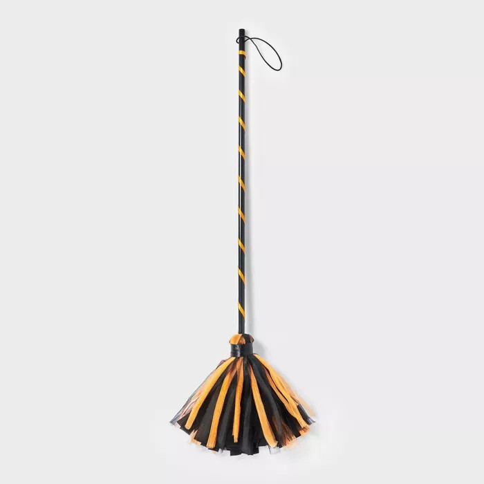 Kids' Orange/Black Witch Broom Halloween Costume Accessory - Hyde & EEK! Boutique™ | Target