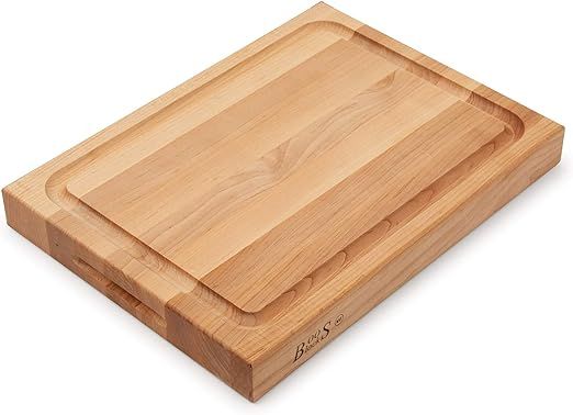 John Boos Block RA02-GRV Maple Wood Edge Grain Reversible Cutting Board with Juice Moat, 20 Inche... | Amazon (US)