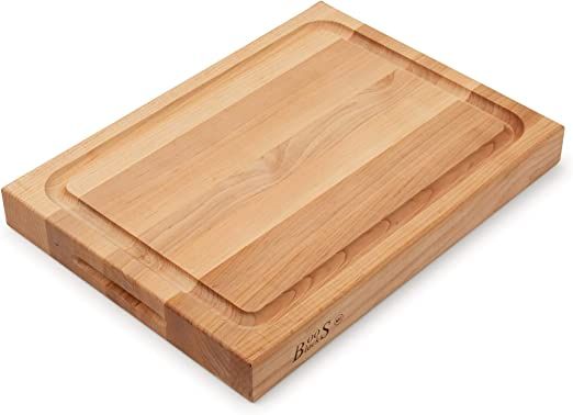 John Boos Block RA02-GRV Maple Wood Edge Grain Reversible Cutting Board with Juice Moat, 20 Inche... | Amazon (US)