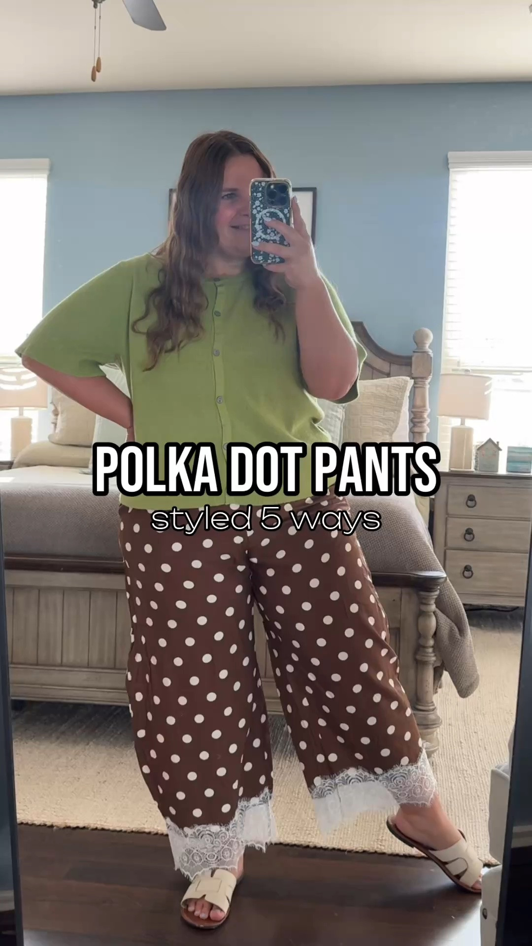 Loving all of the ways you can style these polka dot pants! Wearing an xl but could have done an xxl for more room. So many cute fall transition outfits. I’m 5’1 and a size 16.

#LTKootd #LTKPlusSize #LTKMidsize