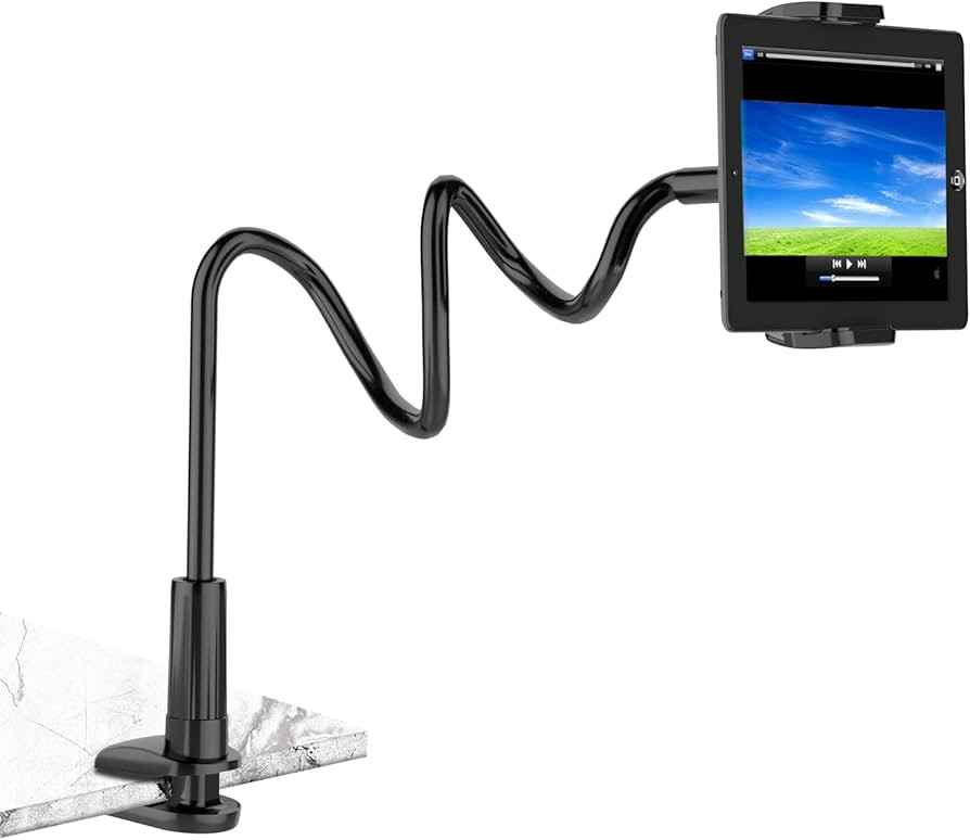 Gooseneck Kindle Tablet iPad Holder Stand for Bed, Flexible Arm Mount for Reading in Bed, Reading... | Amazon (US)