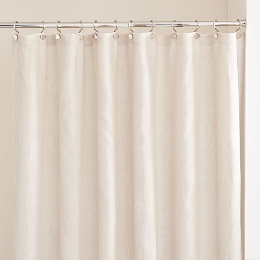 European Flax Linen Shower Curtain | West Elm (US)