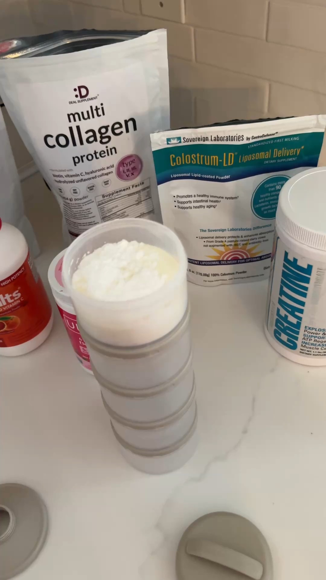 All my must have powdered supplements plus the containers I use to travel with. These make taking my supplements so much more efficient! 

Supplements
Creatine
Collagen
Electrolytes 

#LTKActive