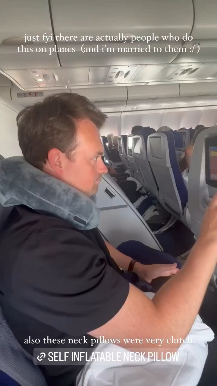 Lol at this video but these neck pillows were literally the BESTTT amazon find. They’re self inflatable and super compact so you don’t have to worry about lugging around a bulky pillow (and it touching everything during your travels 😵‍💫)

#LTKtravel #LTKeurope #LTKxPrimeDay