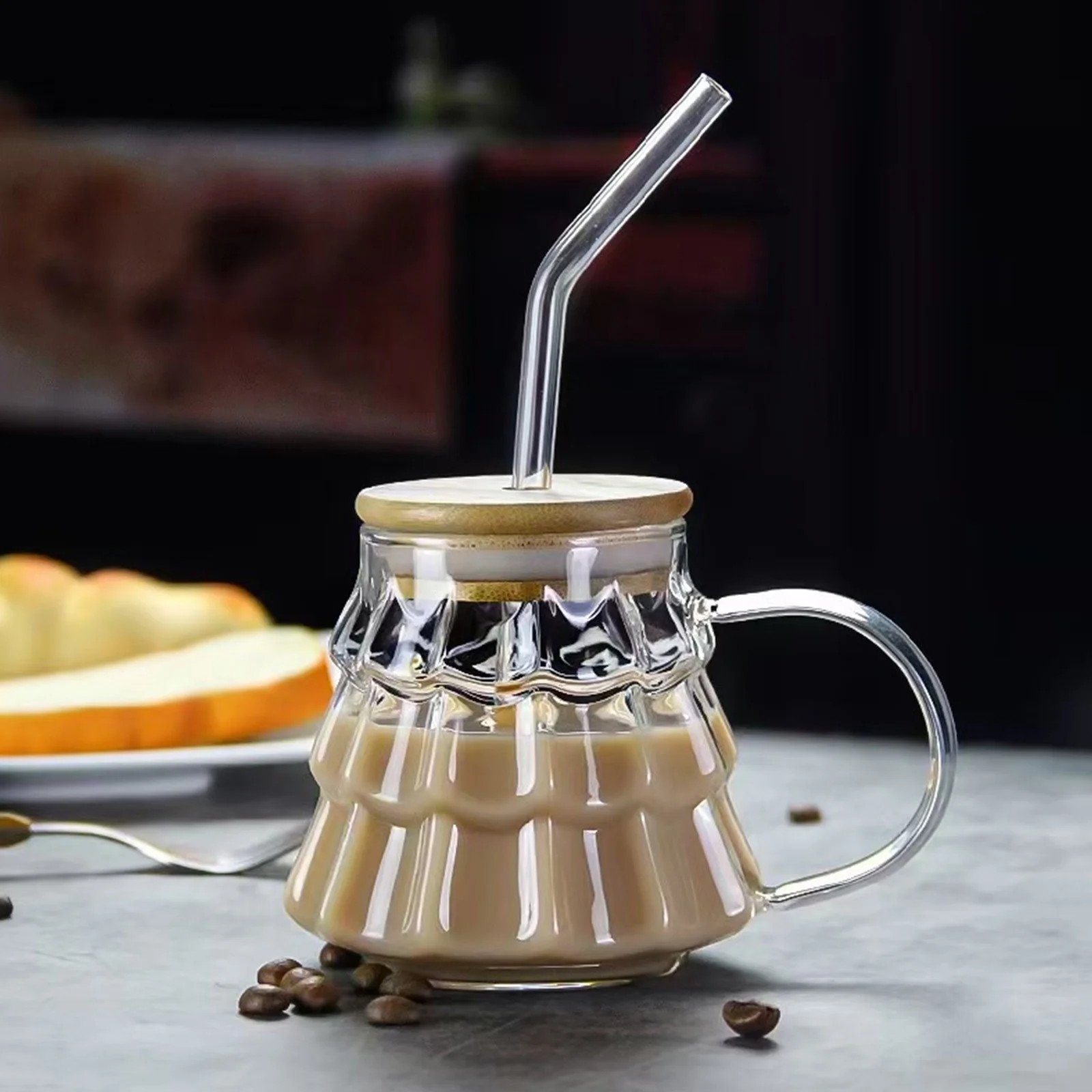 Christmas Tree Coffee Mug, 350ml Tree-shaped Clear Glass Coffee Mug with Handle for Ice Americano... | Walmart (US)