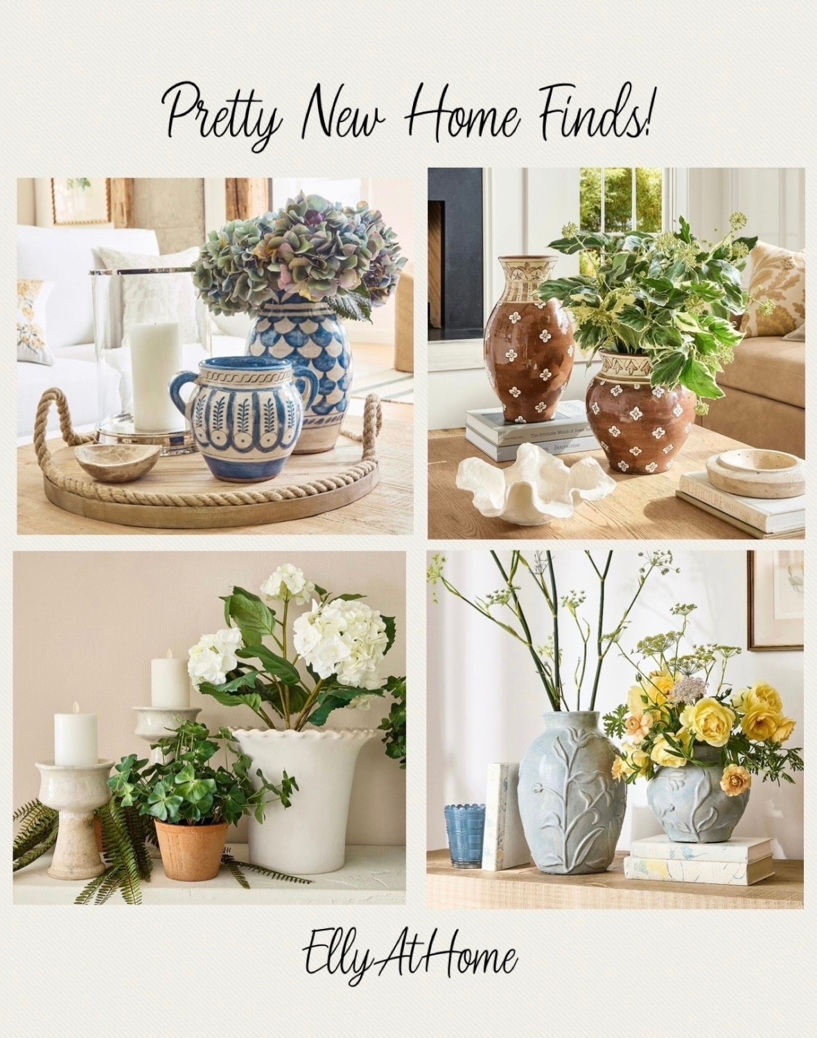 Pretty new January home refresh styling at Pottery Barn! Shop vases, trays, candleholders, stems, florals and more home decor accessories. Some selections ship free! 

#LTKSaleAlert #LTKHome #LTKFindsUnder50