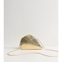 Gold Tone Clam Shell Box Clutch New Look | New Look (UK)