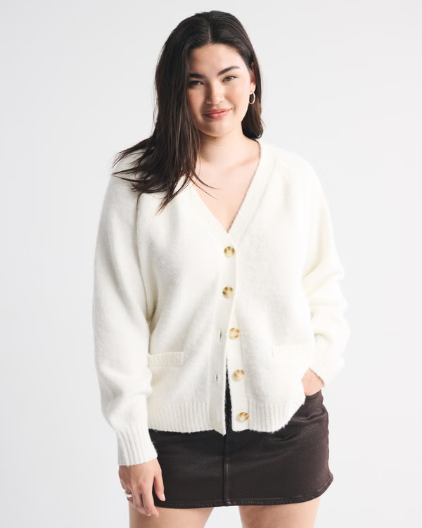 Women's Dad V-Neck Cardigan | Women's Tops | Abercrombie.com | Abercrombie & Fitch (US)