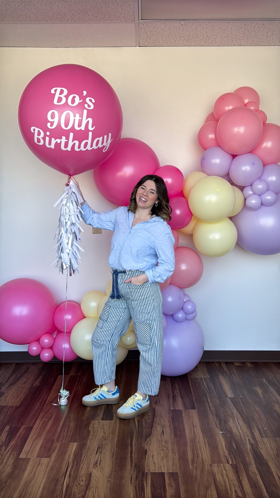 Daily outfit 
H&M linen button down 
Free people moxie pants (size down)
Blue and yellow adidas gazelles 
Revolve leather jacket 
Coach cherry purse 

#LTKStyleTip #LTKShoeCrush