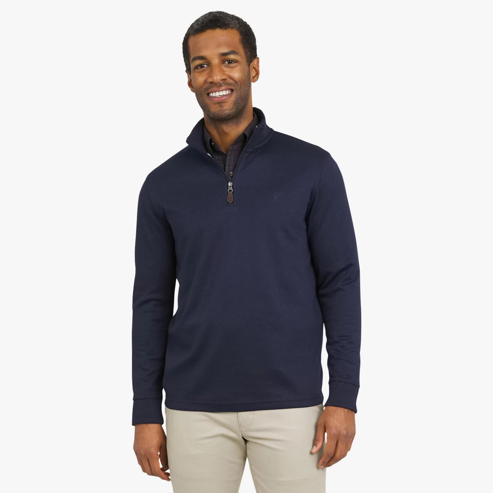 Men's Chaps Quarter-Zip Knit Pullover, Size: Medium, Blue | Kohl's