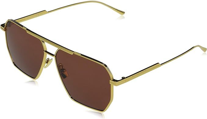 Bottega Veneta Women's Geometric Navigator Sunglasses | Amazon (US)