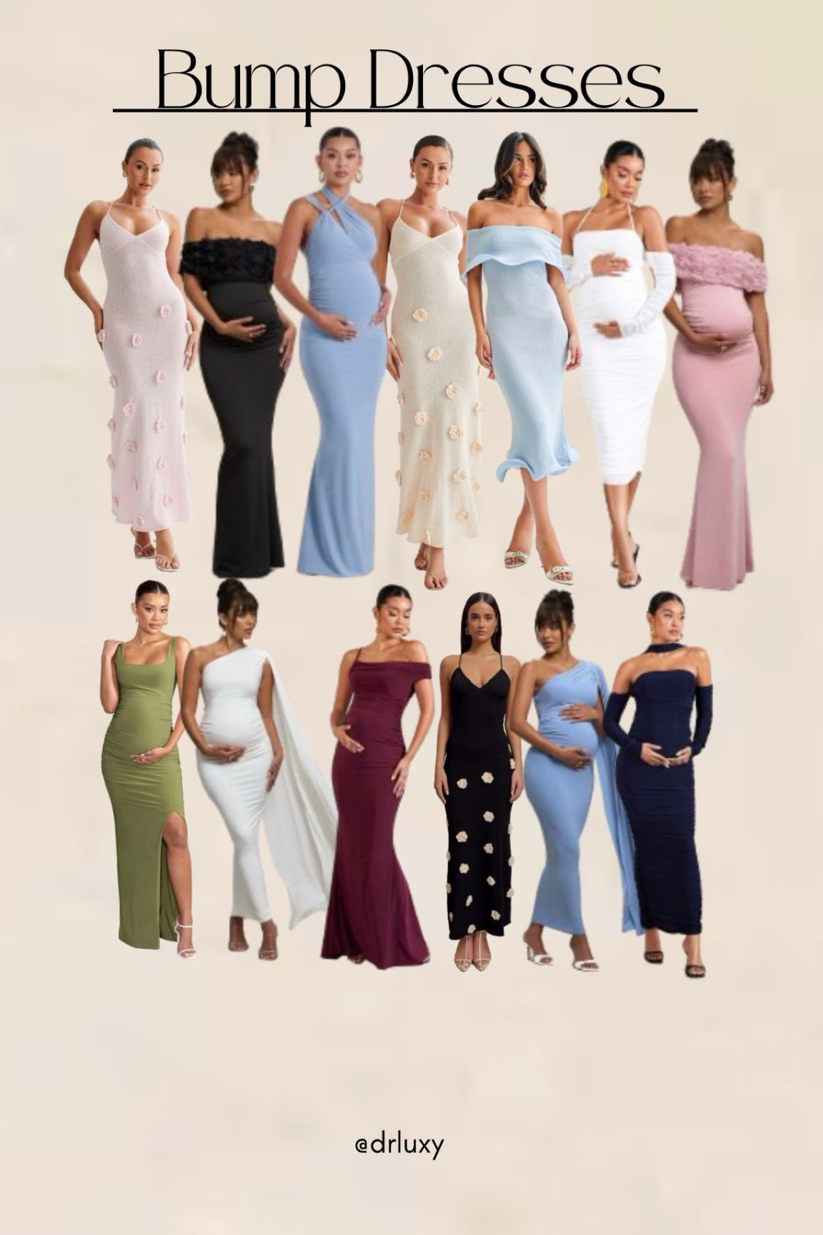 Bump dresses
Maternity dresses 
Wedding guest dresses 
Maternity photoshoot dresses 
Evening dresses 
Pregnancy dresses 
Baby shower dresses 





#LTKStyleTip #LTKBump #LTKParties