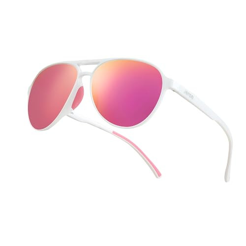 Jefoo Polarized Aviator Sunglasses for Women Men Retro Trendy Sports Sunglasses for Outdoor UV400 Protection | Amazon (US)
