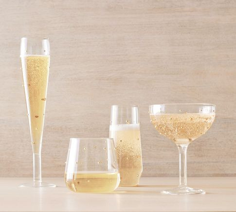 Confetti Celebration Coupe Glasses - Set of 4 | Pottery Barn (US)